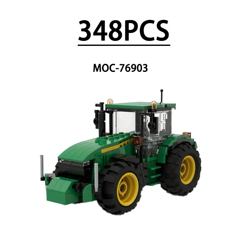 

MOC-76903 Конструктор-модель гусеничного трактора для фермы, 348 деталей, развивающая игрушка для детей, подарок на День рождения, Рождество, Новый год