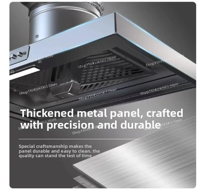 Simple Range Hood for Household Use, High-suction Exhaust Fan, and Smoke-type Stainless Steel Range Hood