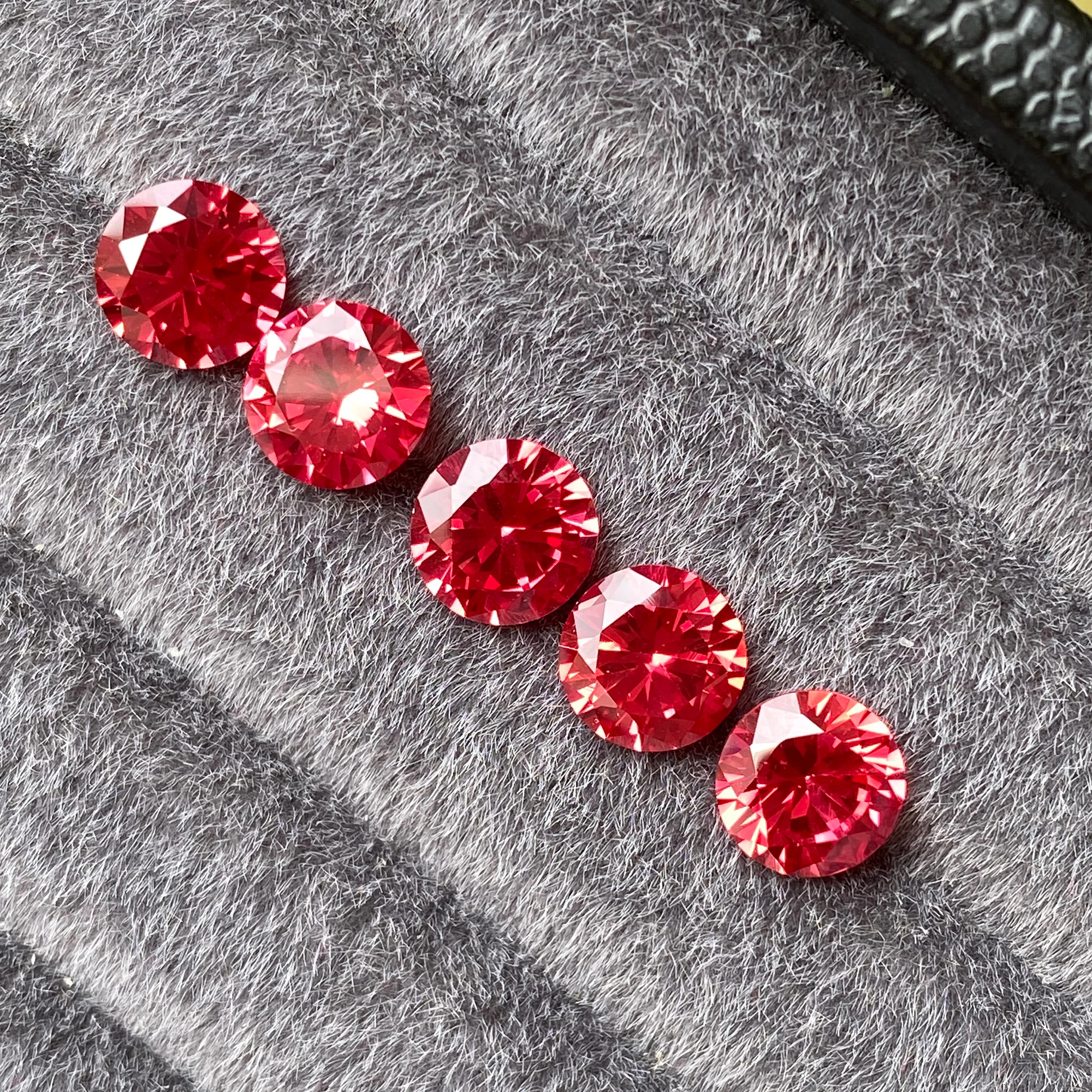 

Eme jewe Lab Grown Sapphire Papalocha Round Cut for Charms Advanced Jewelry Making Materials DIY With AGL Certificate
