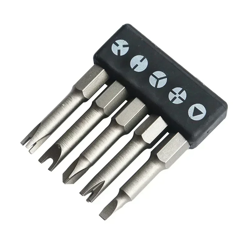 Three Sleeve 5pcs And Tool Y-type Bit Points Screwdriver Screwdriver Set U-shaped Triangle Inner 50mm Cross Special-shaped