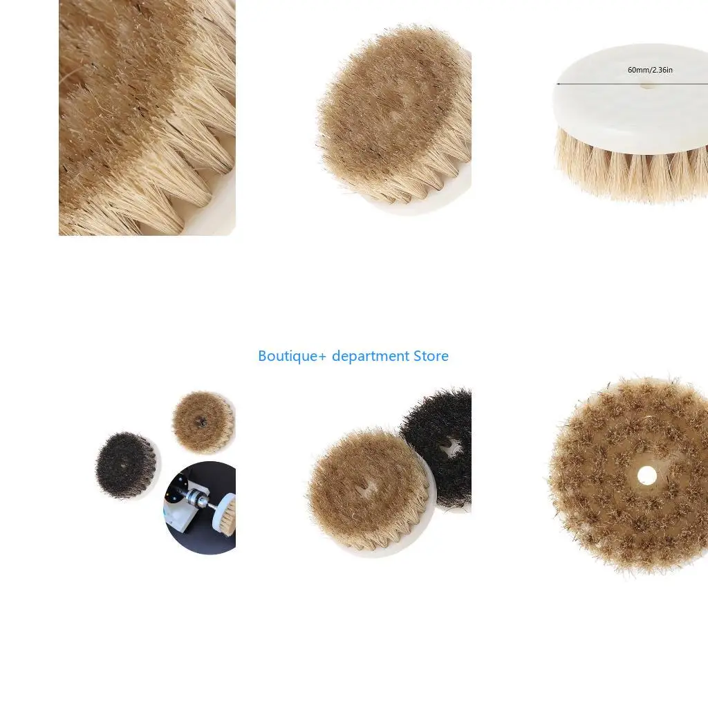E1PD 60mm Drill Powered Scrub Heavy Duty Cleaning Brush With Stiff Bristles Tools