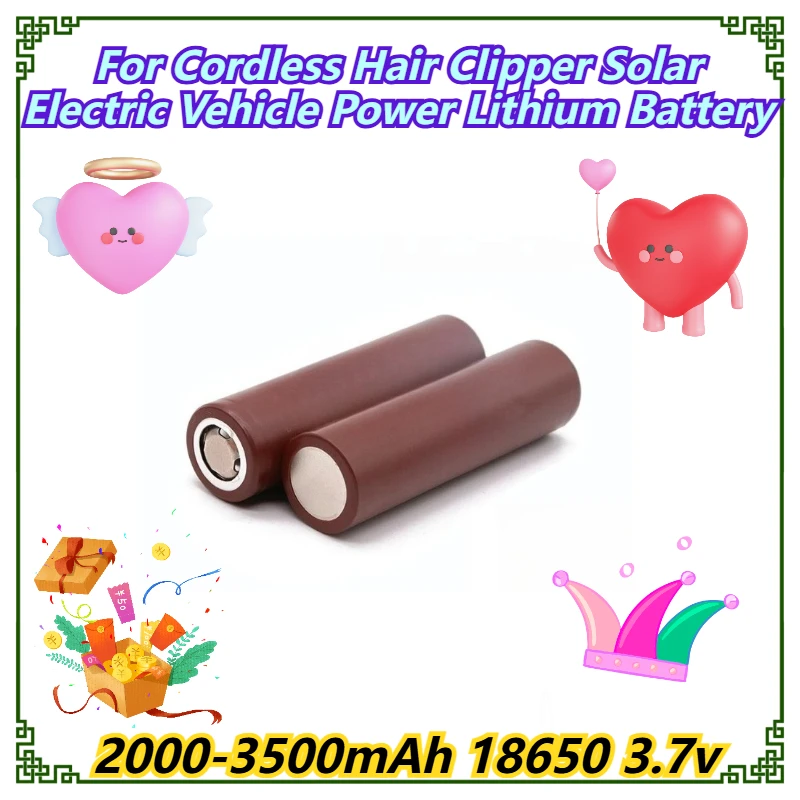 

2000-3500mAh 18650 3.7v For Cordless Hair Clipper Solar Electric Vehicle Power Lithium Battery