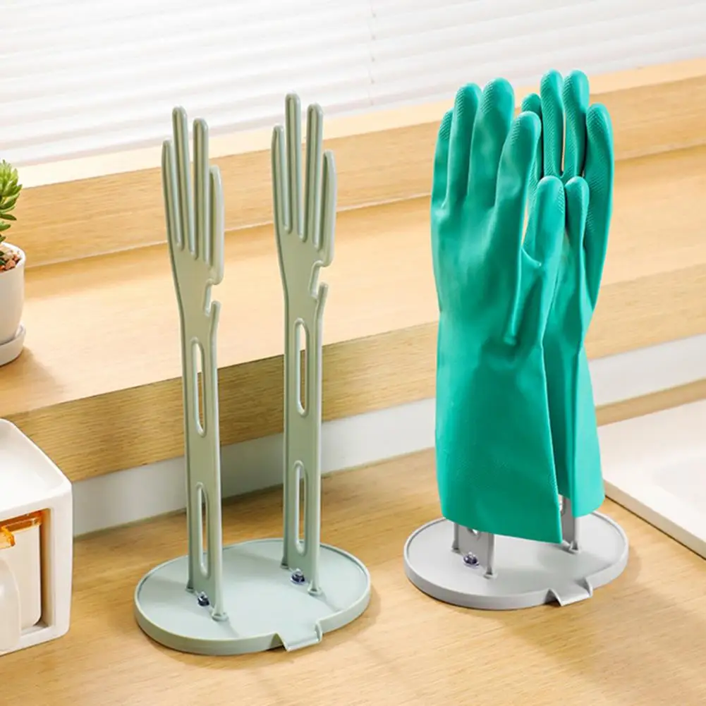 Quick Installation Glove Rack Kitchen Glove Holder Kitchen Glove Dish Towel Holder with Stable Base for Sink Drying Organization