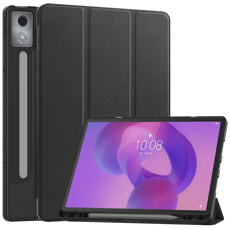 GEFENIS For Lenovo Idea Tab Pro Case With Pencil Holder PU Leather TPU Back Fold Stand Cover For Lenovo Idea Tab Pro 12.7 TB373F