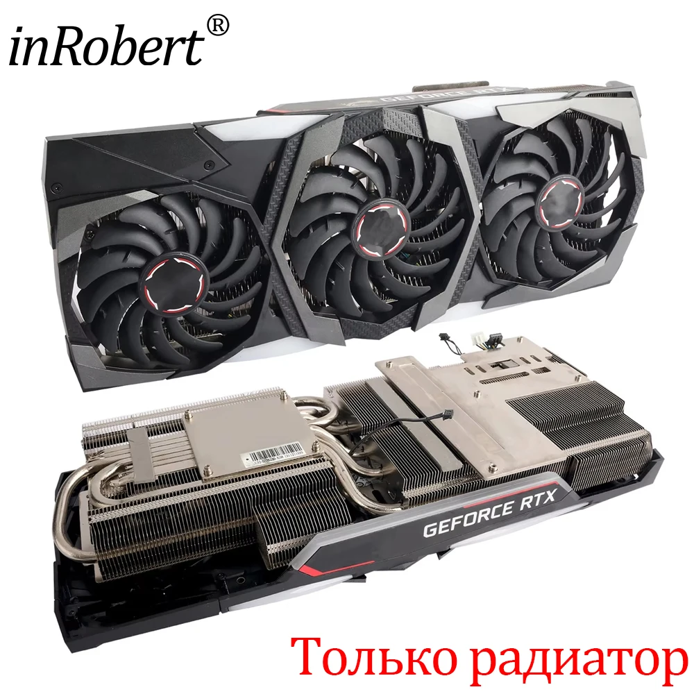 PLD10010S12HH 4Pin GPU Cooler Assembly Replacement For MSI RTX2070 RTX2080Ti Gaming X Trio Graphics Card Heatsink With Backplate
