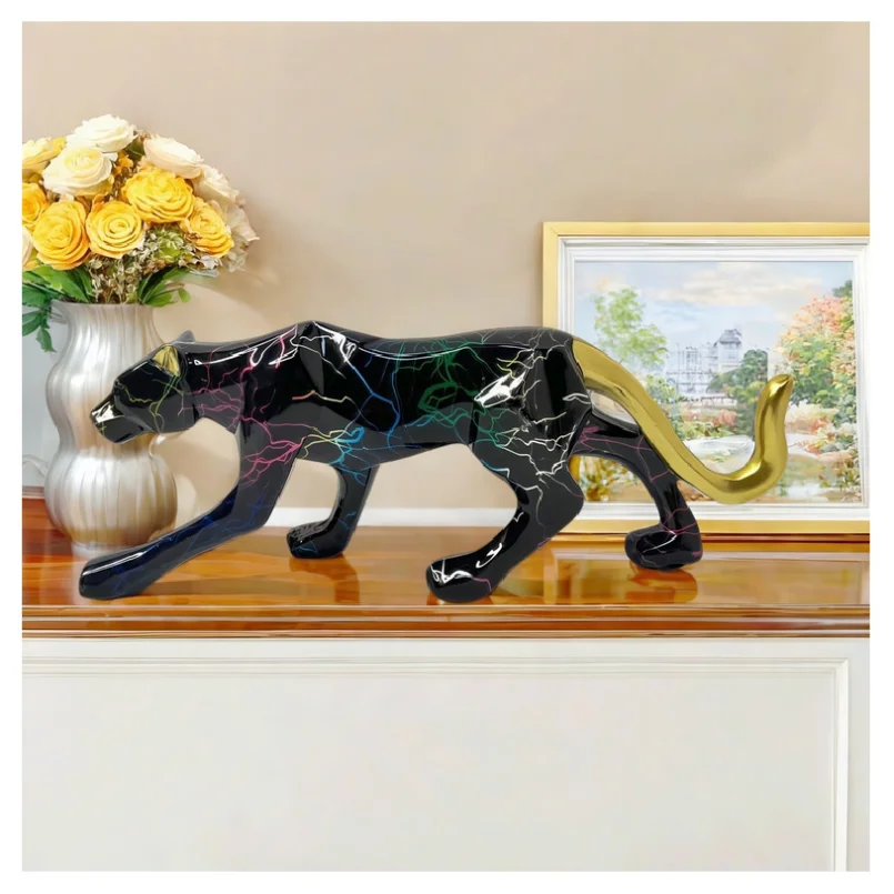 Statue de Léopard Géométrique  - Home Decor Resin avis et prix