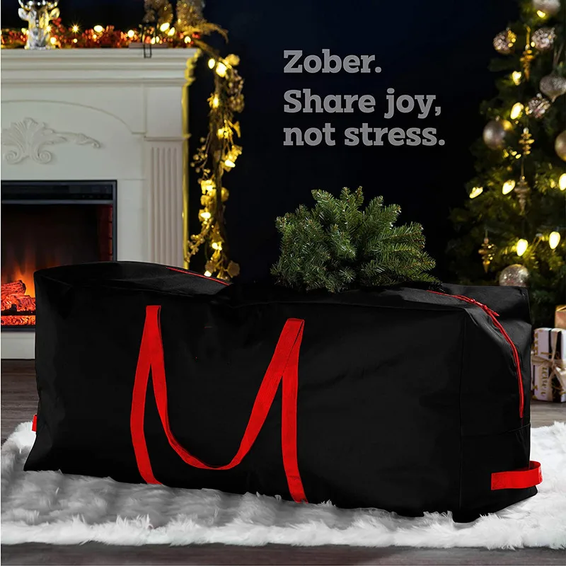 

Christmas Tree Storage Bag Container Heavy Duty Xmas Home Storage Box Oxford Fabric Waterproof and Dustproof with Zipper