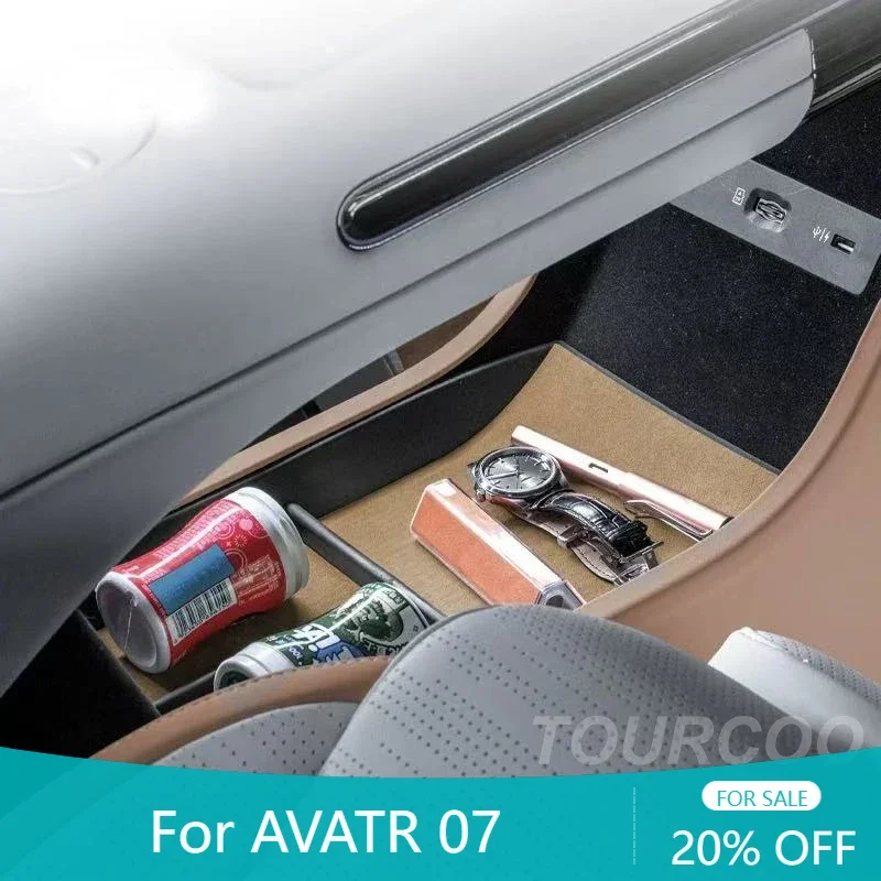 

Нижний ящик для хранения центрального управления, замшевый ящик для хранения, аксессуары для интерьера из алькантары для AVATR 07 2024 2025