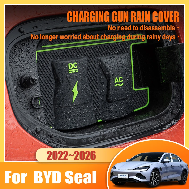 For BYD Seal EV DMI Accessories 2022~2026 New Energy Car Charging Rain Cover Auto Parts Charging Gun Waterproof Protective Cases
