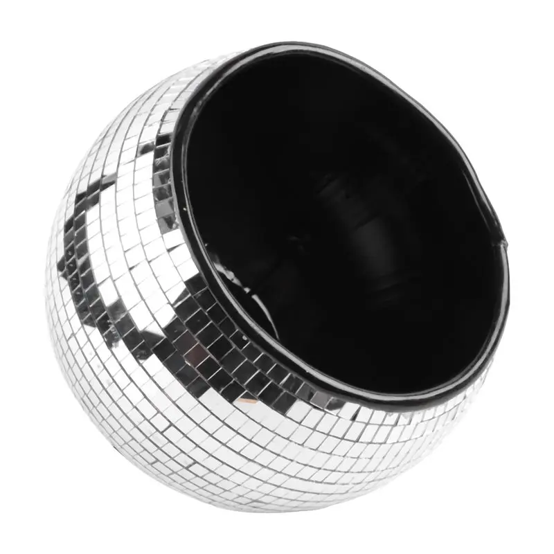 ABUH-10-Inch Disco Ball Ice Bucket Silver Sparkly Mirror Ball Icebucket For Wine, Drinks, Home Bar Beverage Cooler For Partys