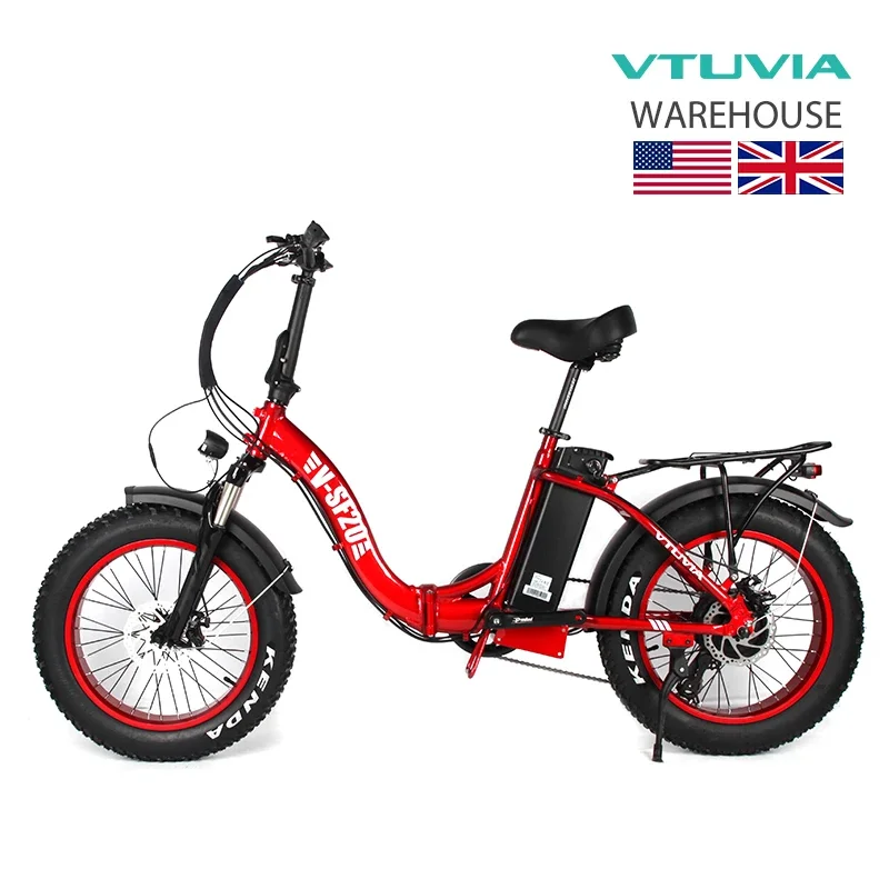 Folding Step Through Electric Bicycle 20 Inch Fat Tire 750w Ebike 500w 48v Electric 7 Speeds