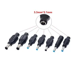 4.5 x 3.0 mm 7.4 x 5.0 mm DC Male to 5.5 x 2.1mm DC Female Power Plug Adapter Connector with chip for DELL for HP