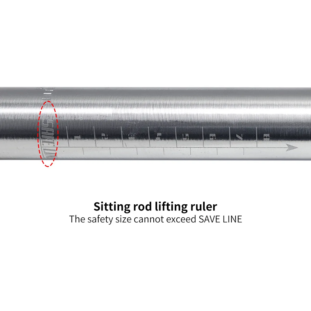 MTB Rennrad Sattelstütze 27,2/28,6/30,4/30,8/31,6X350mm/450mm/580mm Länge Fahrrad-Sattelrohr Aluminiumlegierung Sattelstütze – Detail 12
