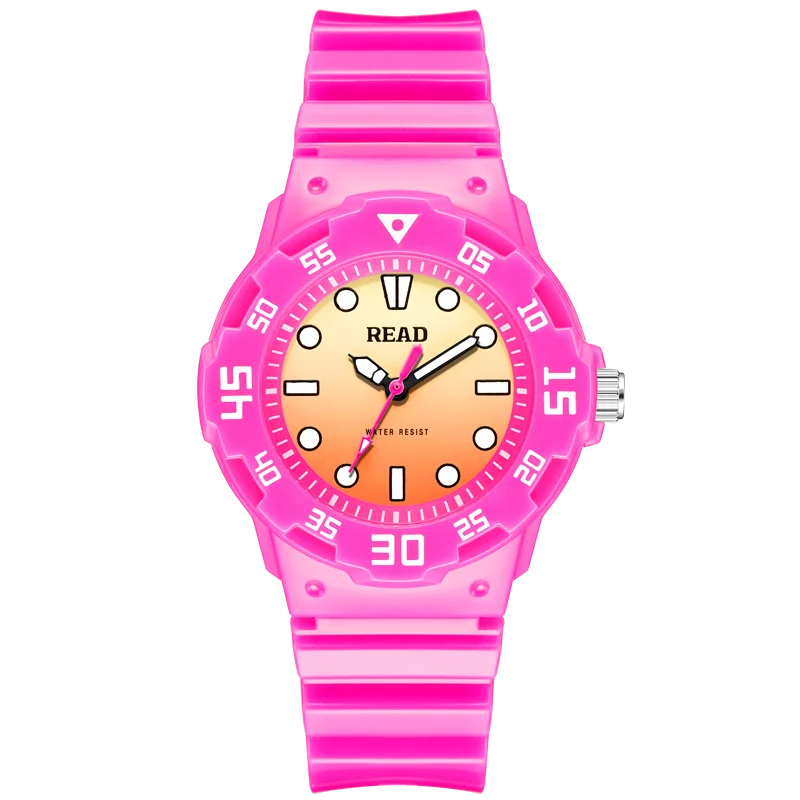 READ Kids Quartz Wrist Watch | Soft Resin Silicone Band | Rotating Bezel Design | 3ATM Daily Water Resistant Pin Buckle Watch