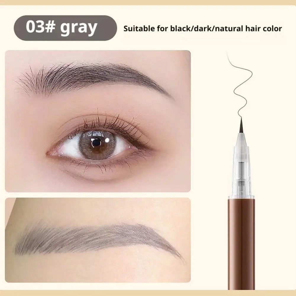 3 farben 1pc Augenbraue Stift Wasserdichte Spitze Augenbrauen Stift Stift Bleistift Wasserdicht Schwarz Augenbraue Flüssigkeit Augenbraue Make-Up Tattoo d3N0