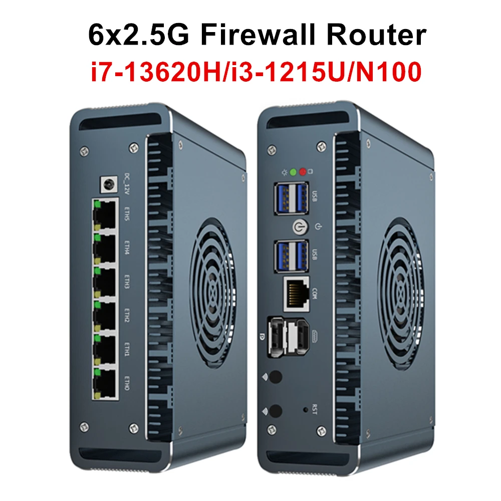 Topton Solid i7 13620H i3 1220P N300 Core 3 100U Firewall Mini PC