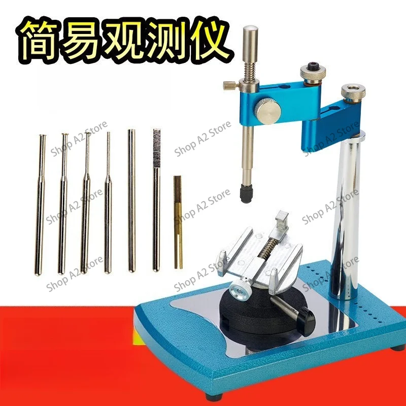 Dental Lab Surveyor Parallel Visualizer Fully Adjustable Square Base Parallel Observation Equipment Blue Color