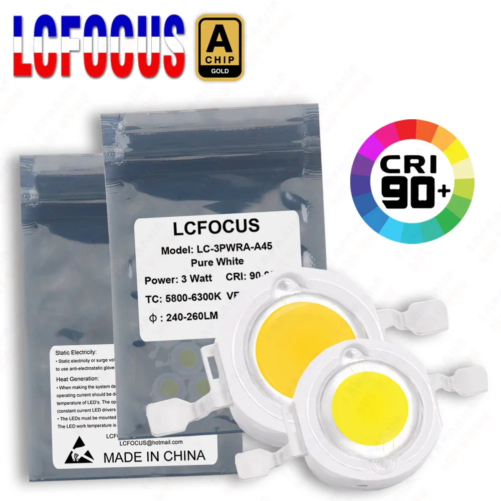 

CRI Ra 90 1W 3W 5W LED Chip Warm Natural Cool White COB Diodes Light Beads For Jewelry Landscape Exhibition Photography Lamps