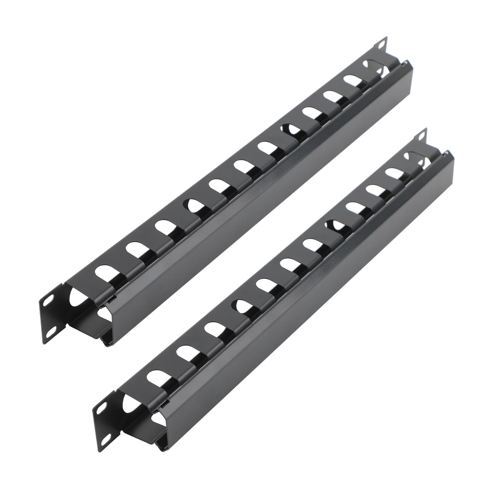 1/2/4Pcs 1U 19 Inch Metal Rack Mount Cable Management 12/24/48 -Port Server Rack Wire Organizer Easy Assembly