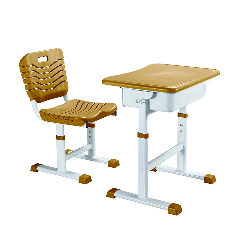 

Primary Secondary School Students Desks Chairs Modern Plastic Adjustable Height Double-Layer Training Desk Chess Mu Tong Steel