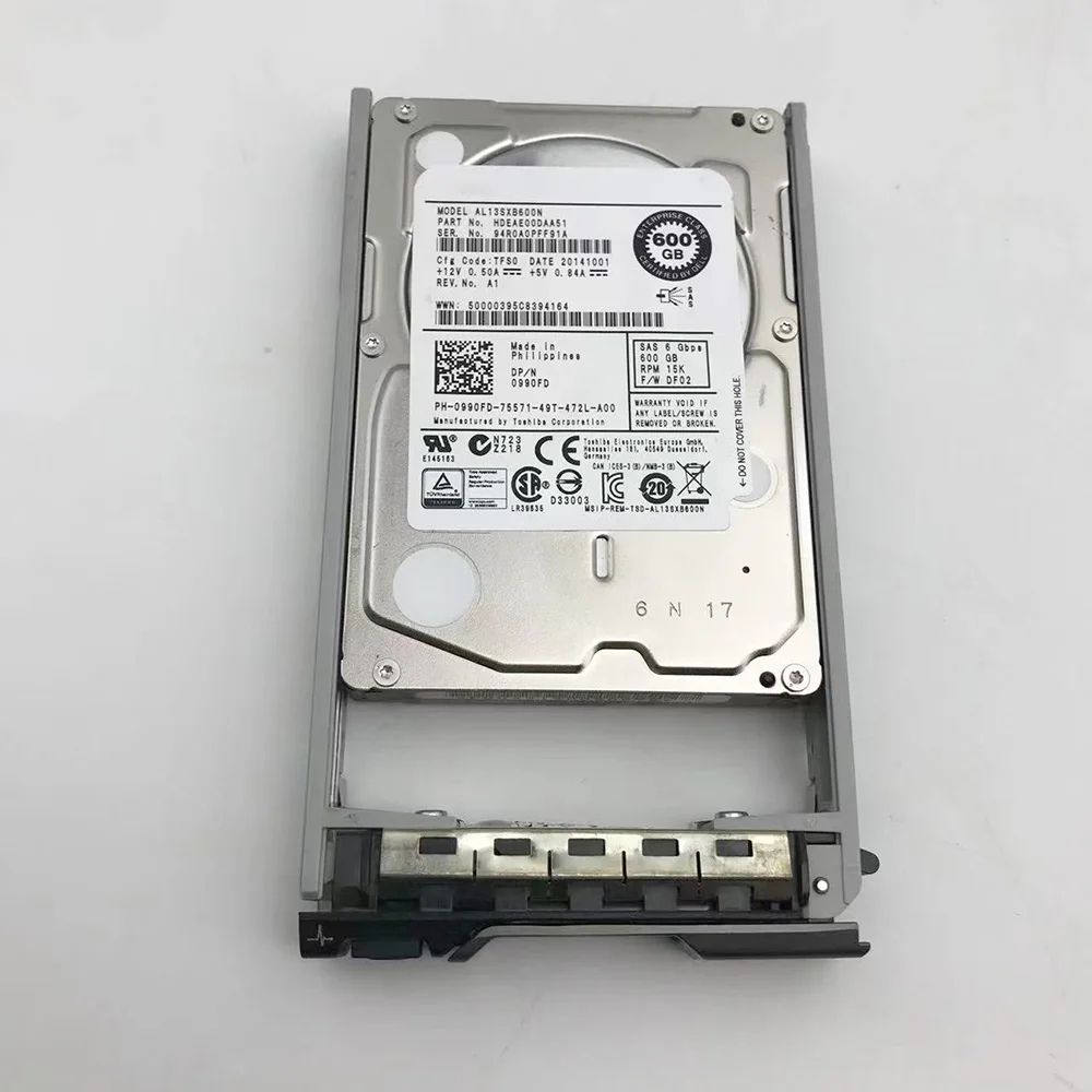 600GB For DELL 600G SAS 6G 15K 2.5