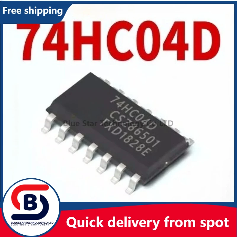 Free Shipping 200pcs/lots 74HC04D SN74HC04DR SOP-14 New IC In stock!