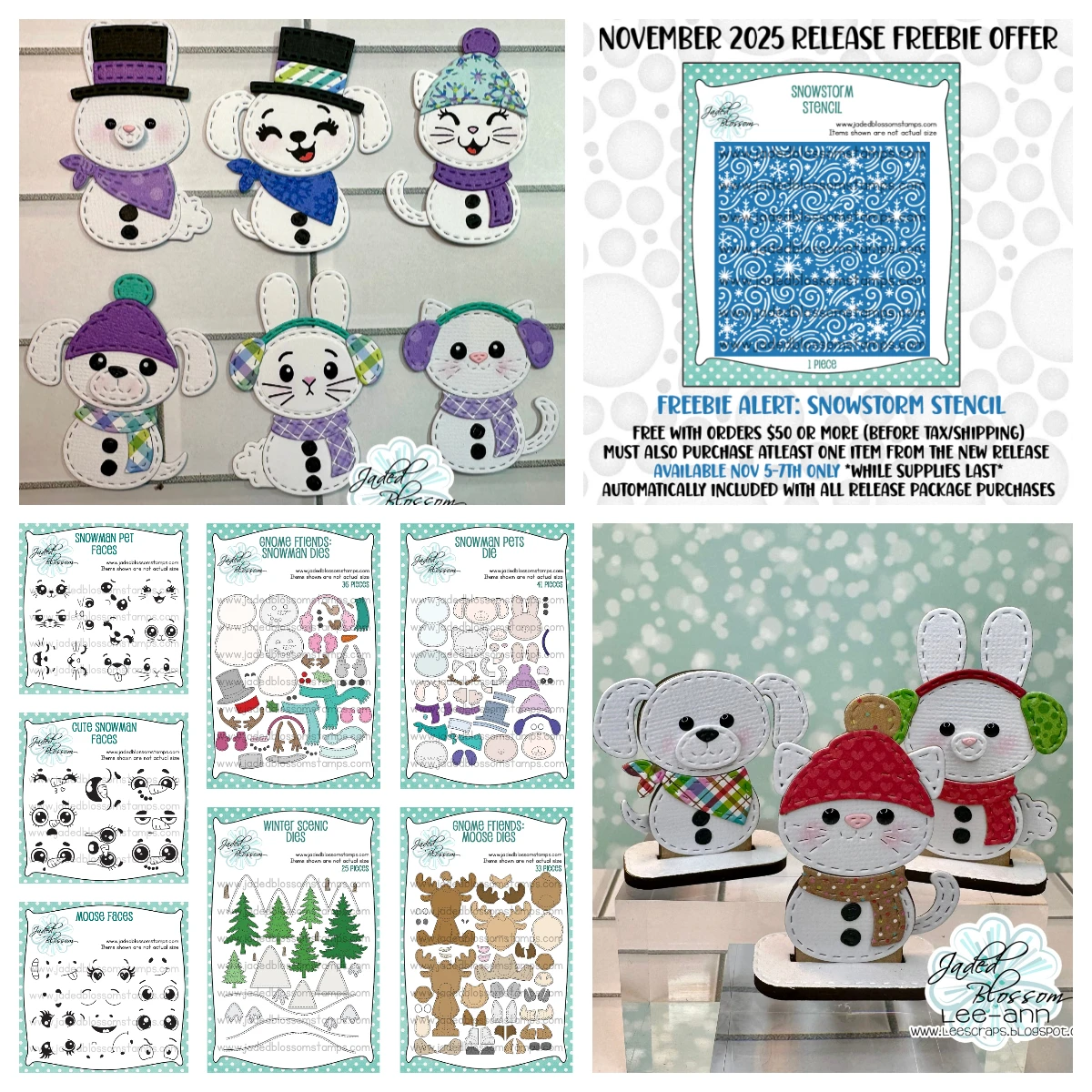 

2025 New Dies and Stamps Gnome Friends: Moose Snowman Faces Stamp Dies Winter Scenic Snowstorm Stencil DIY Christma Scrapbooking
