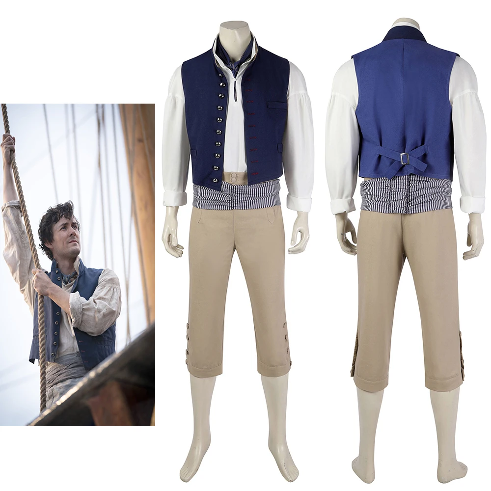 

Movie Prince Eric Cosplay Costume Adult Men Shirt Pants Vest Suits Halloween Carnival Party Mermaid Cos Gentlemen Outfits
