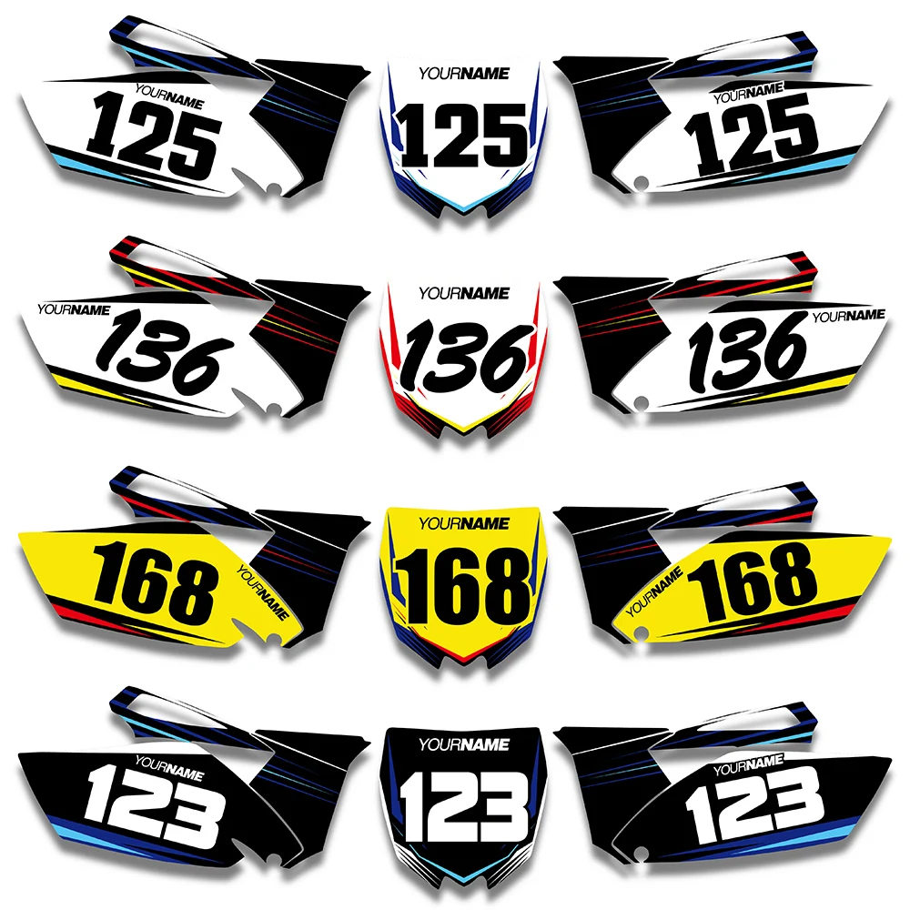 

NICECNC Custom Number Plate Background Graphics Sticker & Decal For Yamaha YZ250F YZF250 2010 2011 2012 2013 YZ 250F YZF 250