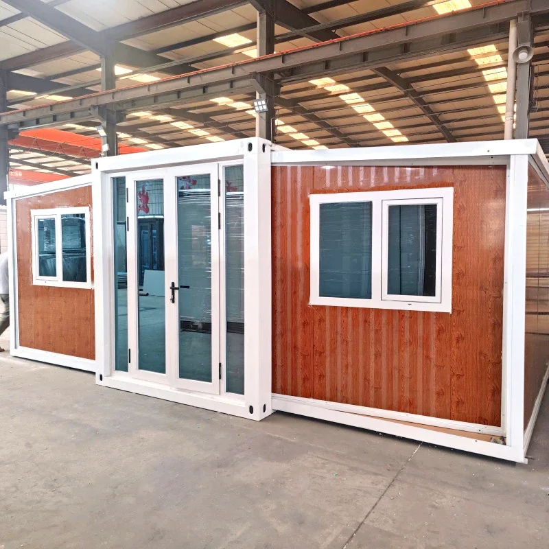 Hot Sale Customized Prefab Mobile Tiny house 2 Bedroom Home 20ft Expandable Living Container House Folding Room Sheds Storage