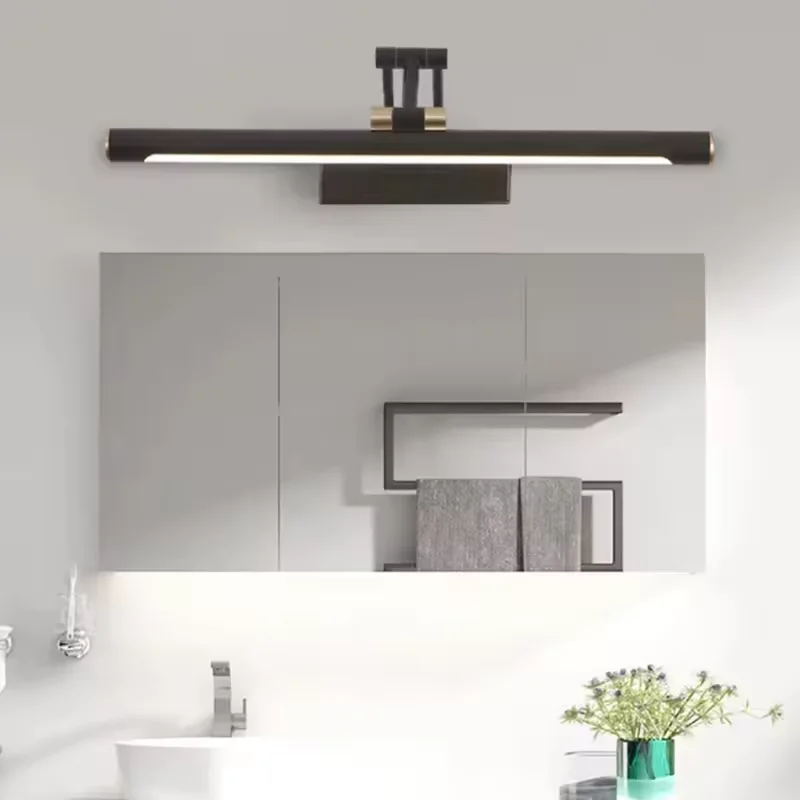 Bathroom Mirror Headlight Collapsible Adjustable Wall Light Washbasin Bathroom Mirror Cabinet LED Makeup Mirror Headlight