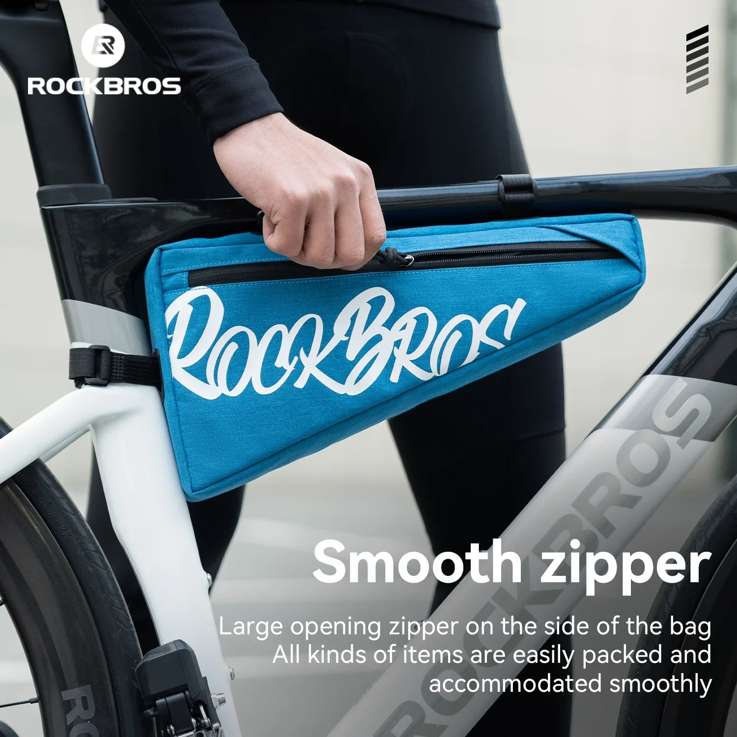 ROCKBROS Bicycle Triangle Bag Bike 1.9L Large Capacity Frame Front Tube Bag MTB Road Waterproof Cycling Bag Cycling Accessories