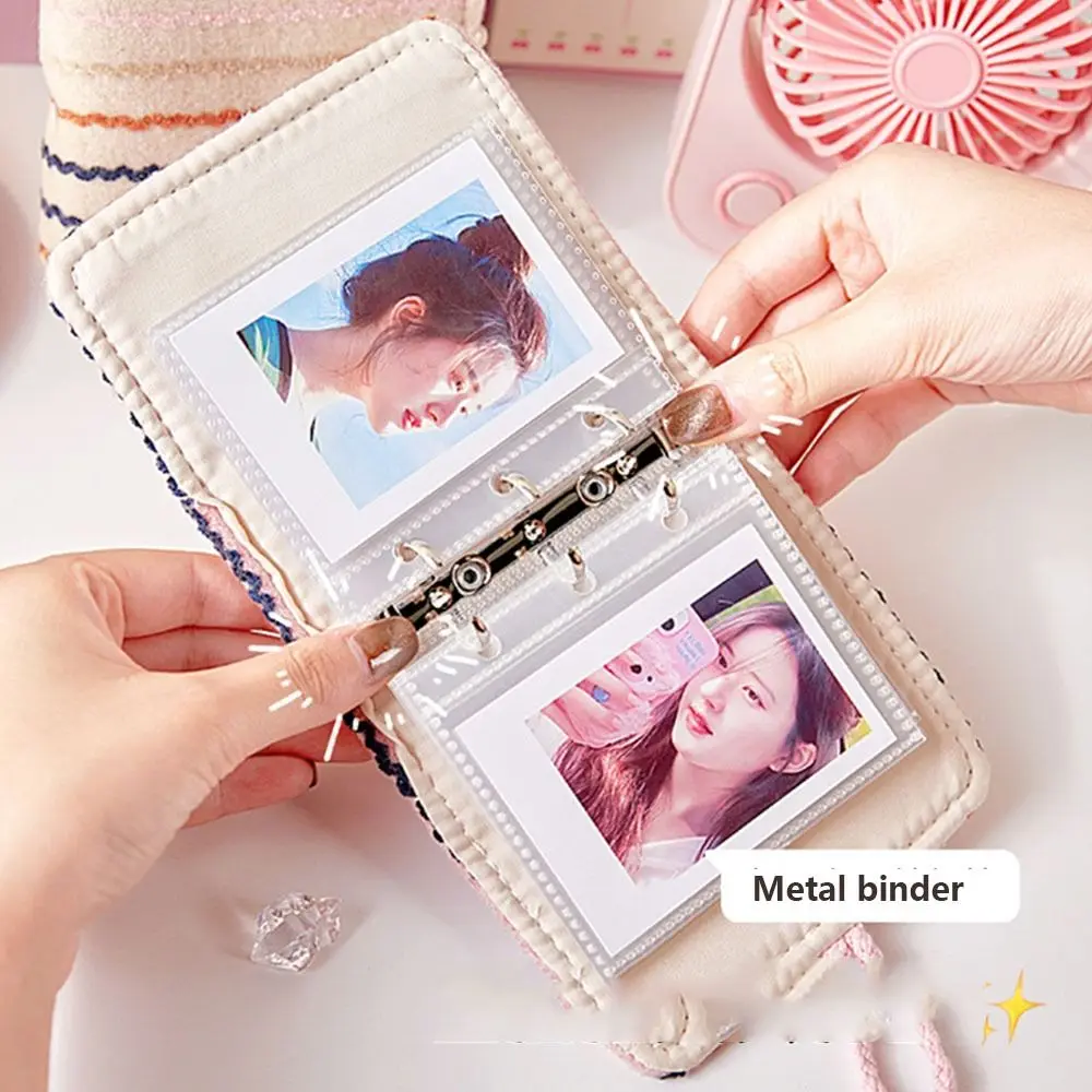 DIY Canvas Photo Album Binder Anti-scratch Korean Style 3-inch Photocard Holder INS Loose Leaf Idol Card Collect Book