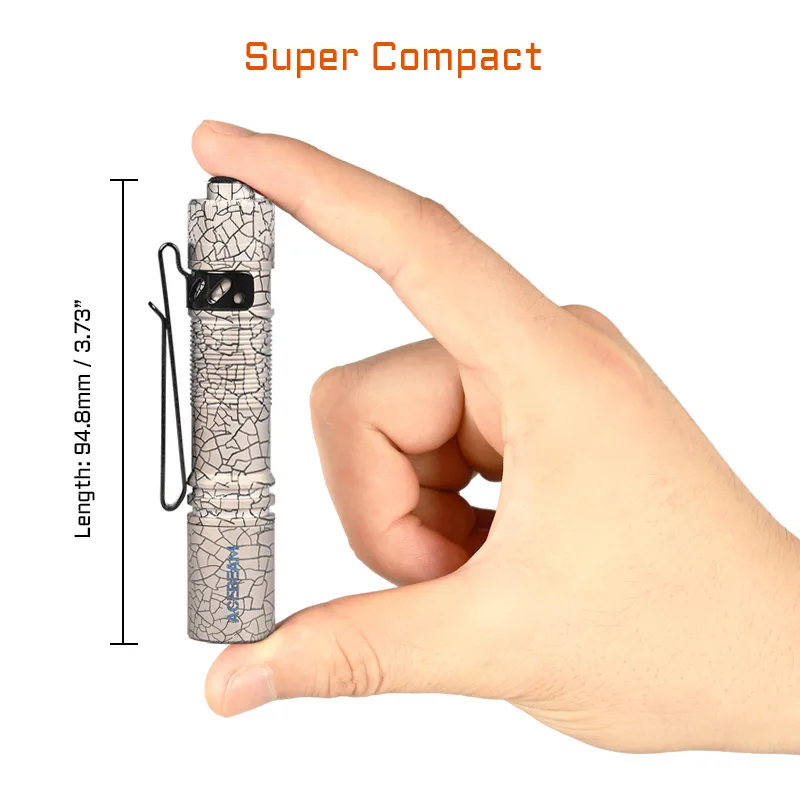 ACEBEAM Pokelit AA Titanium EDC Flashlight 500 Lumens High CRI90 IP68 Small Pocket LED Flashlight for Everyday Carry