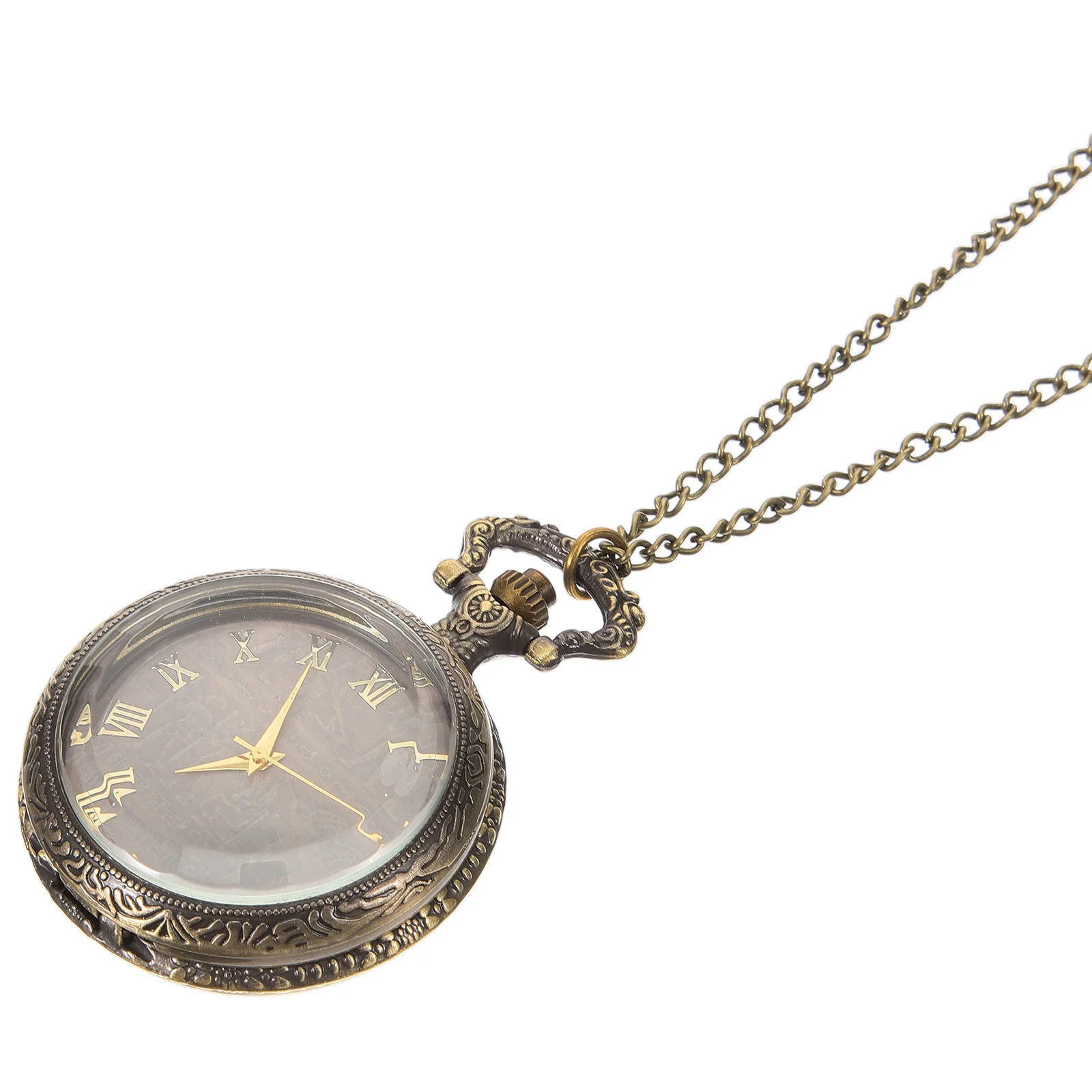 

Vintage Pocket Watch Roman Watches for Women Metal Mens Men's with Detachable Chain