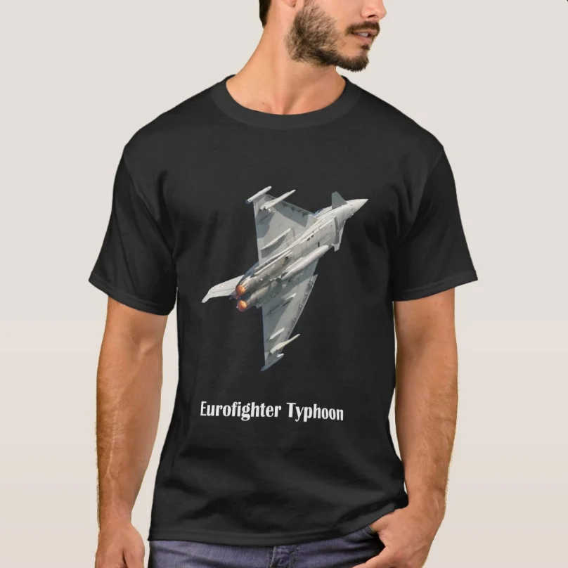 Eurofighter Typhoon Fighter Aircraft T-Shirt 100% Cotton O-Neck Summer Short Sleeve Casual Mens T-shirt Size S-3XL