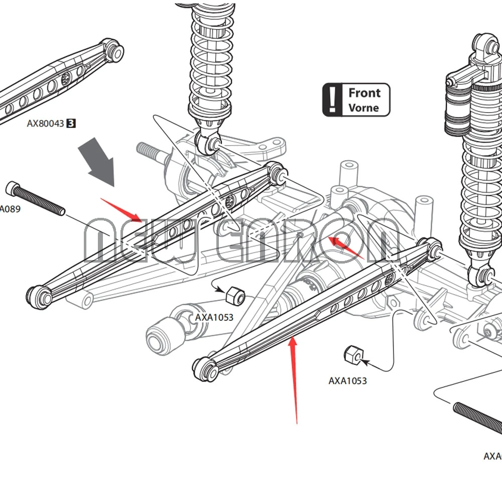 NEW ENRON 1Pc Aluminum Front/Rear Chassis Y Links Tree AX80043 For Crawler CAR 1/10 AXIAL SCX10 ELECTRIC Wrangler Upgrade Parts