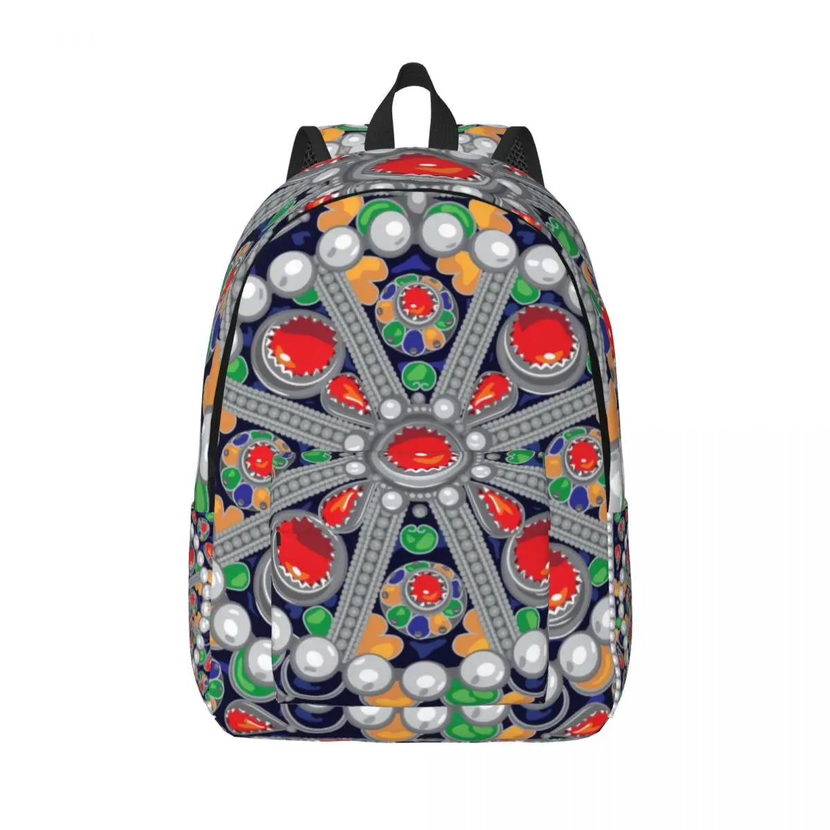 Tafzimth Kabyle Fibula Canvas Backpack Women Men Water Resistant College School Geometric Ethnic Berber Bag Printing Bookbags