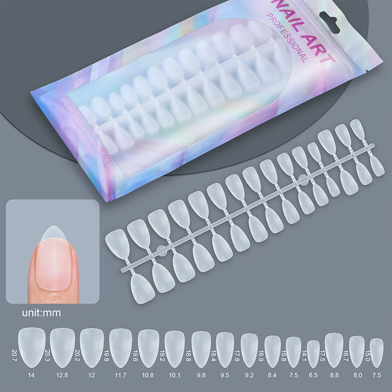 150 Uds uñas postizas cortas mate cobertura completa ataúd cuadrado almendra prensa en uñas postizas puntas de uñas de Gel suave herramientas de extensión de manicura