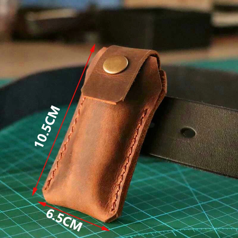 Custom Hand Made Top Layer Cow Leather Sheath Scabbard For Folding Knife Pliers Tool  91MM Swiss Aymy Champ Knives Cover Holder