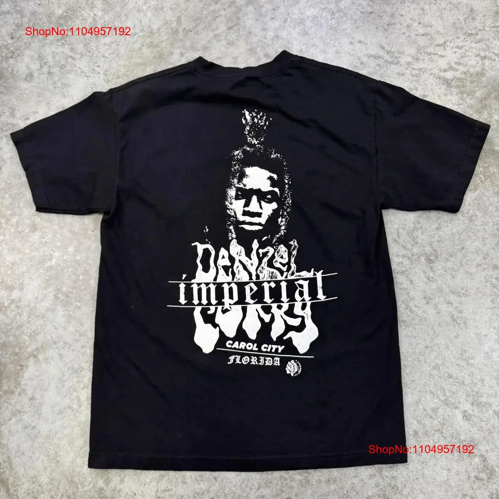 Denzel Curry camisa adulto médio rap tee 2016 tour Imperial Carol City concerto vintage lavado gráfico streetwear elegante