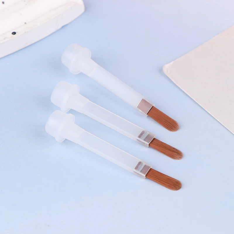 5/10/20Pcs Disposable Nail Polish Brush For 15ml Nail Polish Bottle Replacement Brush Brown Hair Nail Art Brush Applicators