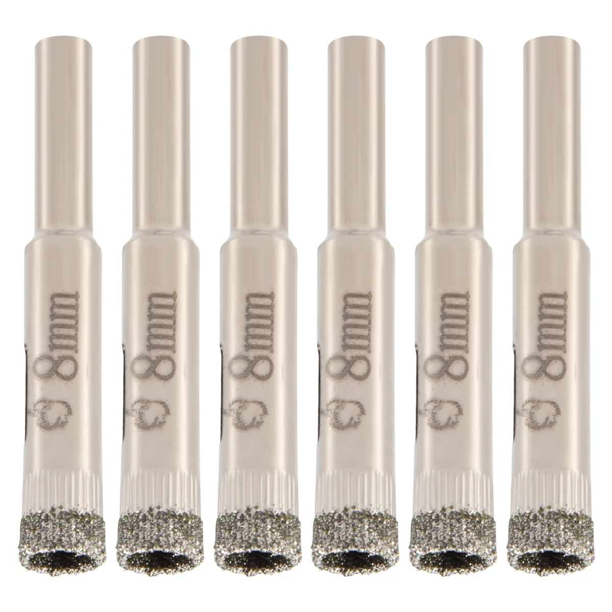 6 Pcs 8mm Diamond Core Drill Bits Ceramic Tile Glass Hole Saw