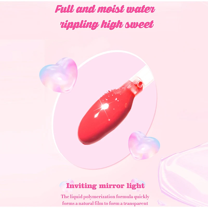 6pcs Efficient Nourishing Lipgloss Long Lasting Moisturizing Jelly Lip-oil Not Easy Stick Cup Lipglaze Lipcare Makeup Products