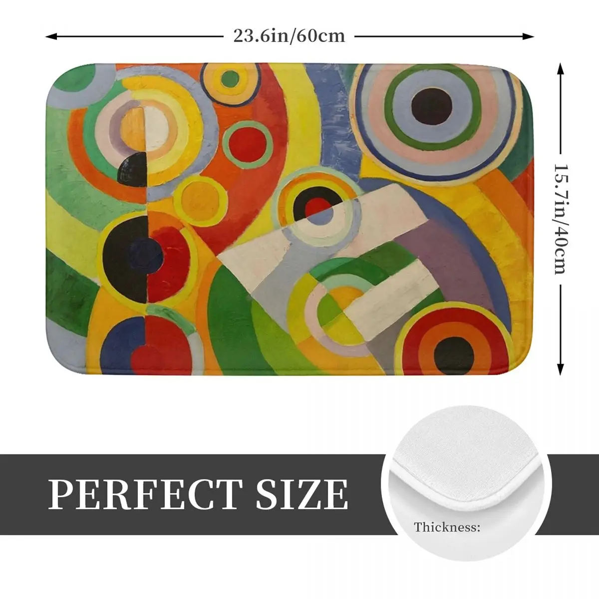 Sonia Delaunay Anti-slip Doormat Floor Mat Dust-proo Carpet Rug for Kitchen Entrance Home Bedroom Footpad Mats