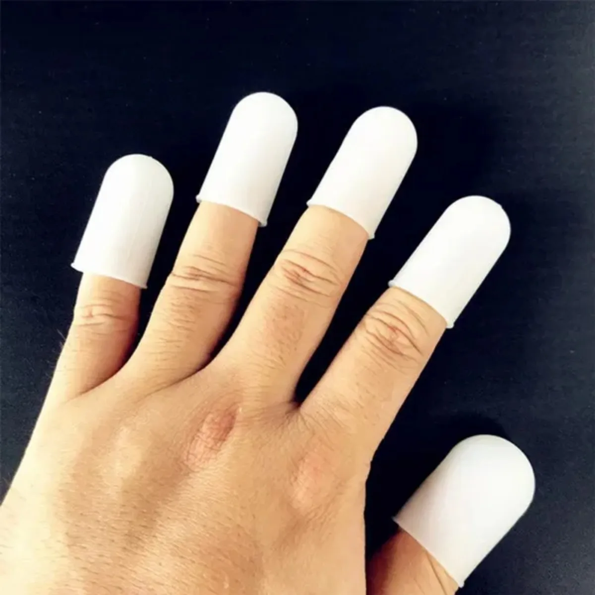 5Pcs Silicone Finger Protector Finger Caps High Temperature Resistant Anti-slip Finger Cover