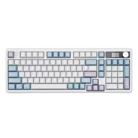 EPOMAKER TH99 PRO Teclado Mecânico Gamer Com Fio/Sem Fio (BT/2.4GHz) Layout ANSI US de 96% Tela e Botão Rotativo