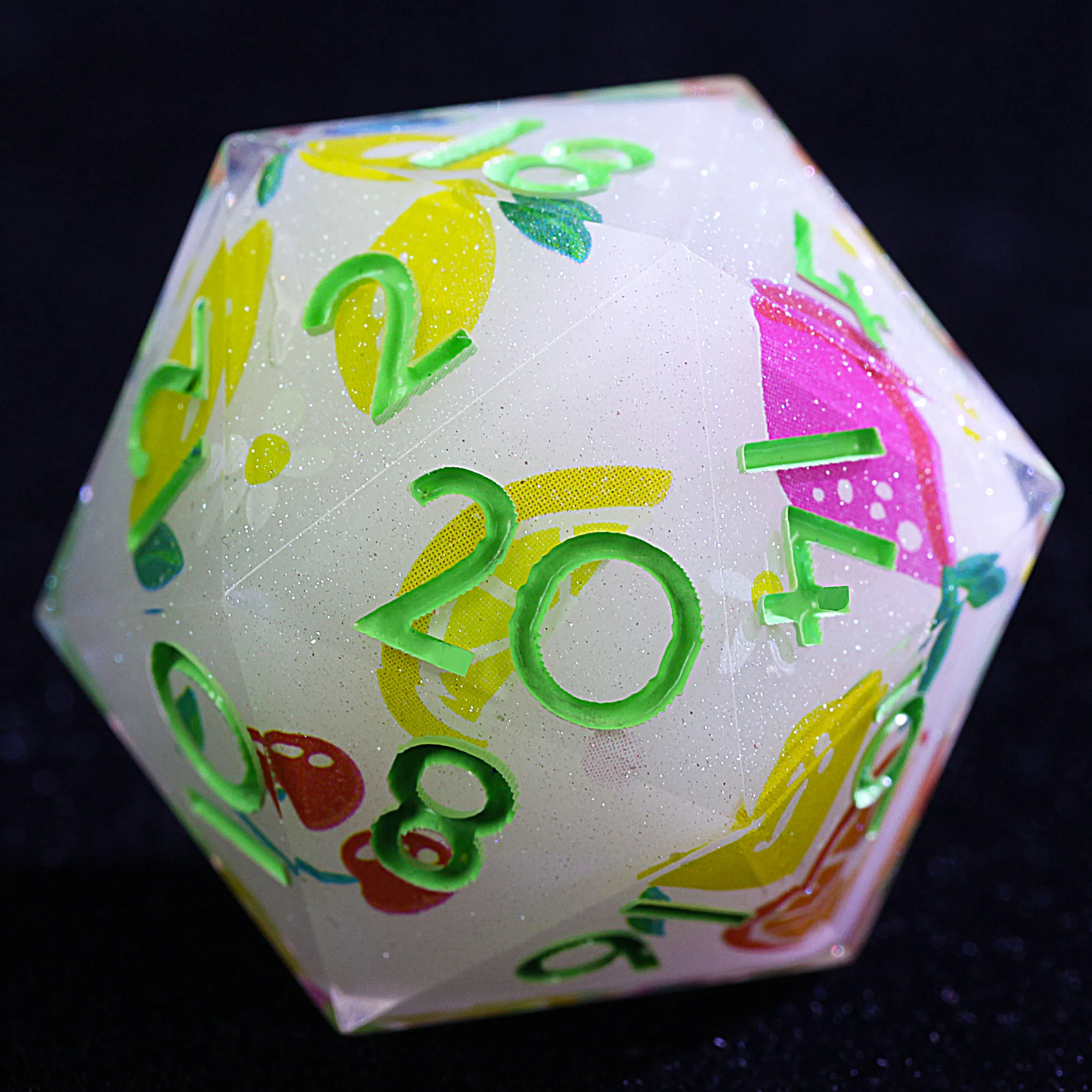 9 Polyhedral Resin Sets Dice DD Rainbow Fruit Feast