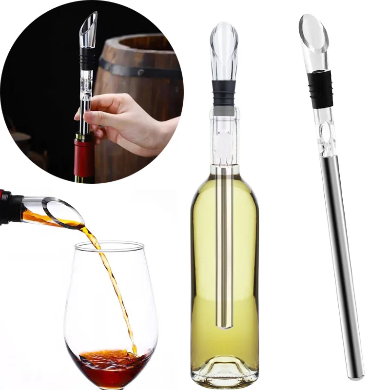 Eis Weinkühler Rushed Eiskübel Edelstahl Barzubehör Weinausgießer Flaschenstab Rapid Iceless Perfect Kitchen Bar Zubehör