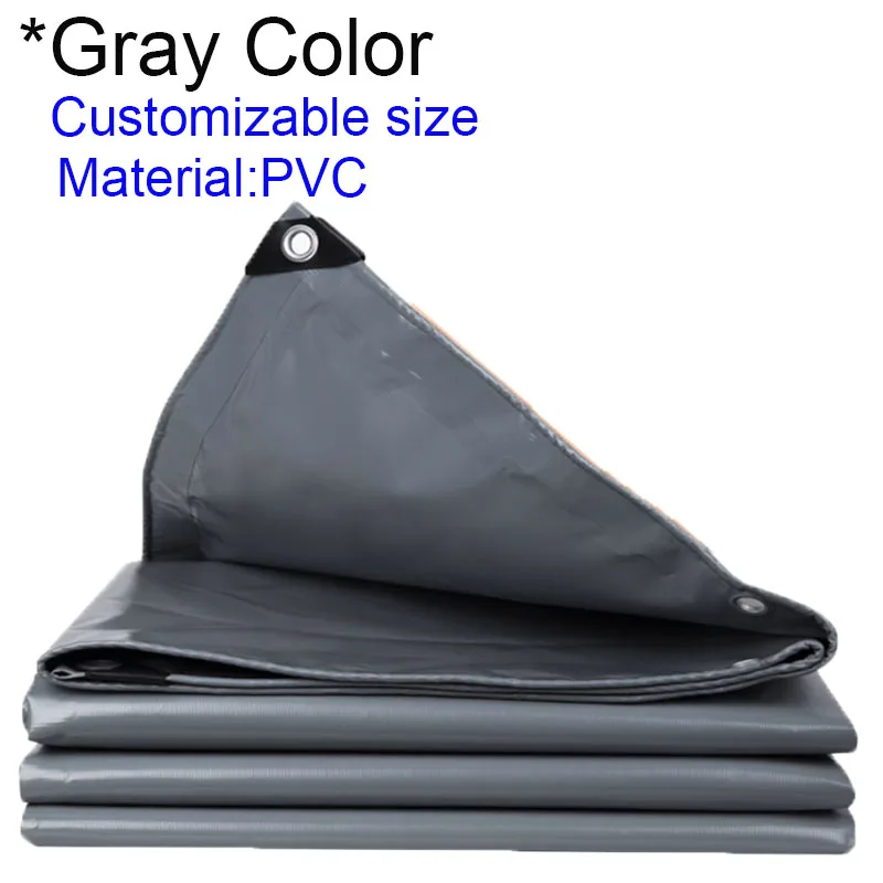 

Gray PVC Thickened Waterproof Cloth Sunscreen Heat Insulation Cold-resistant Durable Tightly Organized Wear-resistant